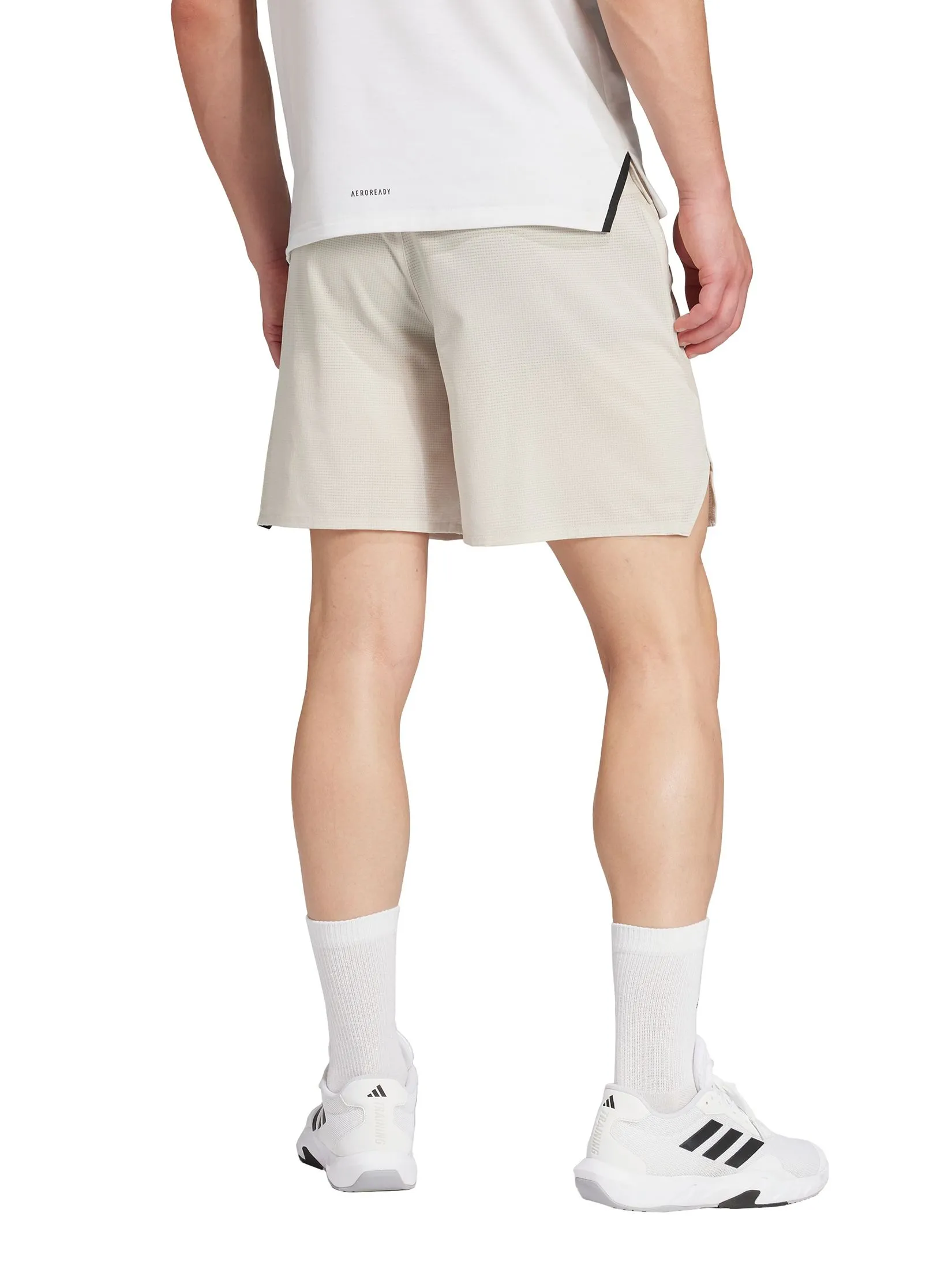 ADIDAS Men Shorts Designed for Training HIIT Workout HEAT.RDY Khaki Beige