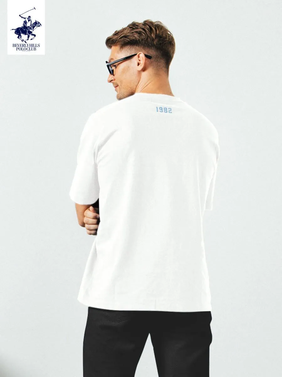 BEVERLY HILLS POLO CLUB White Men T-Shirt Oversized Model BNSO018