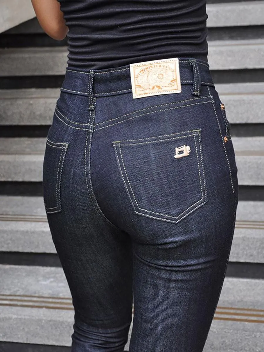 SIMPLE&RAW Moon Shine Low Rise Jeans Js906-L-32 Blue