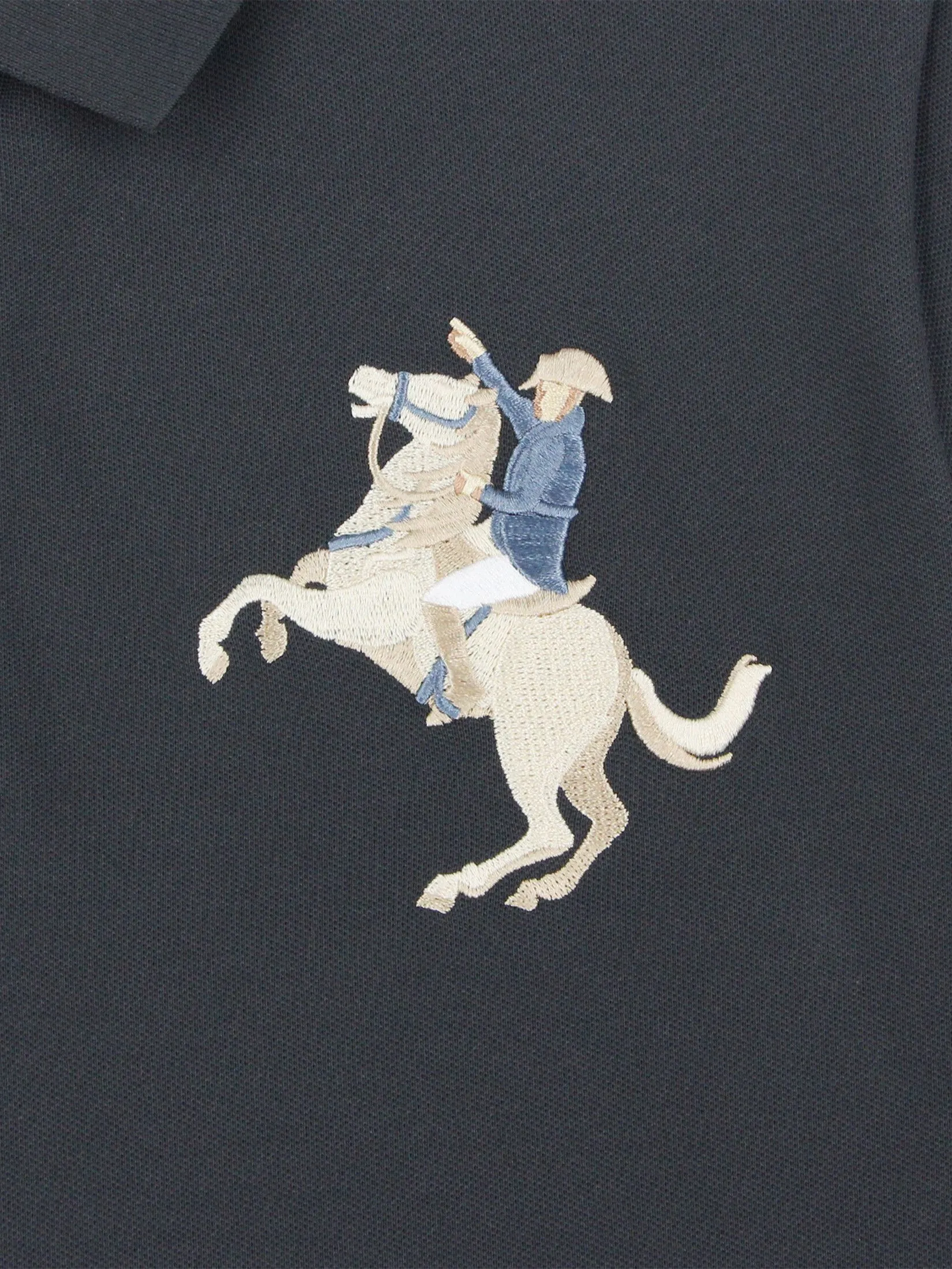 GIORDANO Men's Slim Pique Embroidery Polo (Napoleon) Atom grey