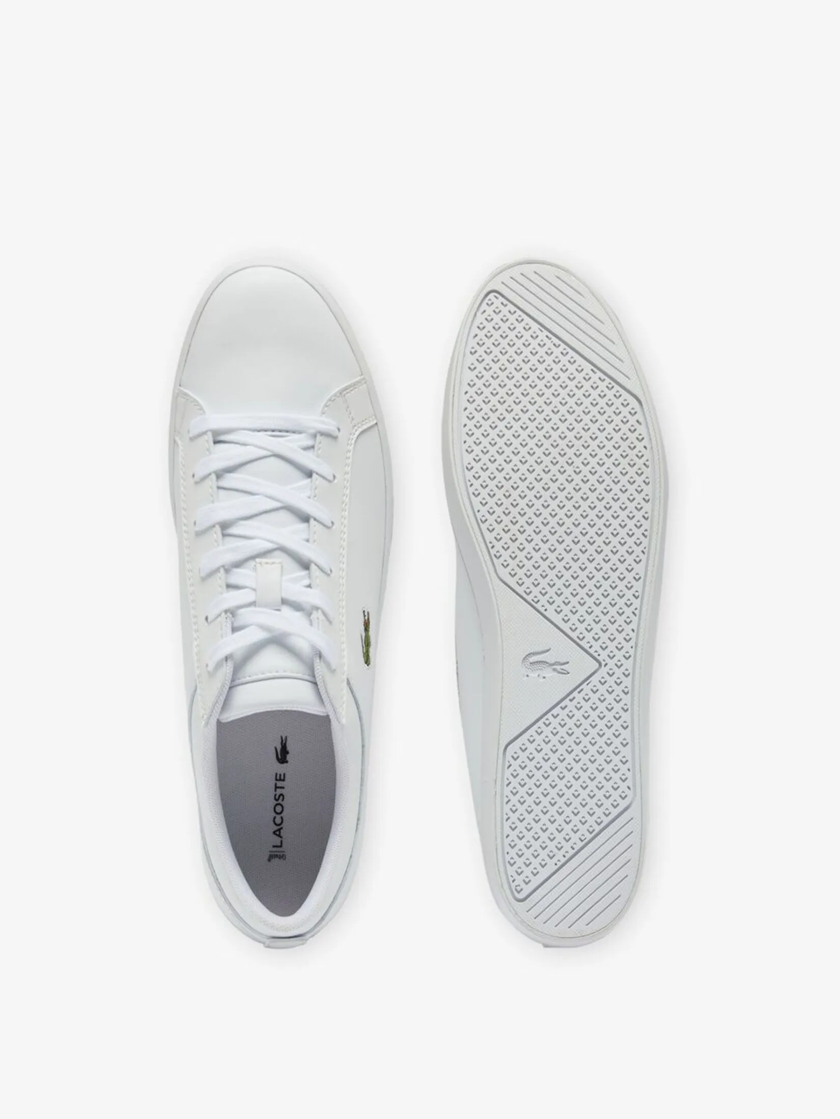 LACOSTE Men’s Straightset Leather Trainers White