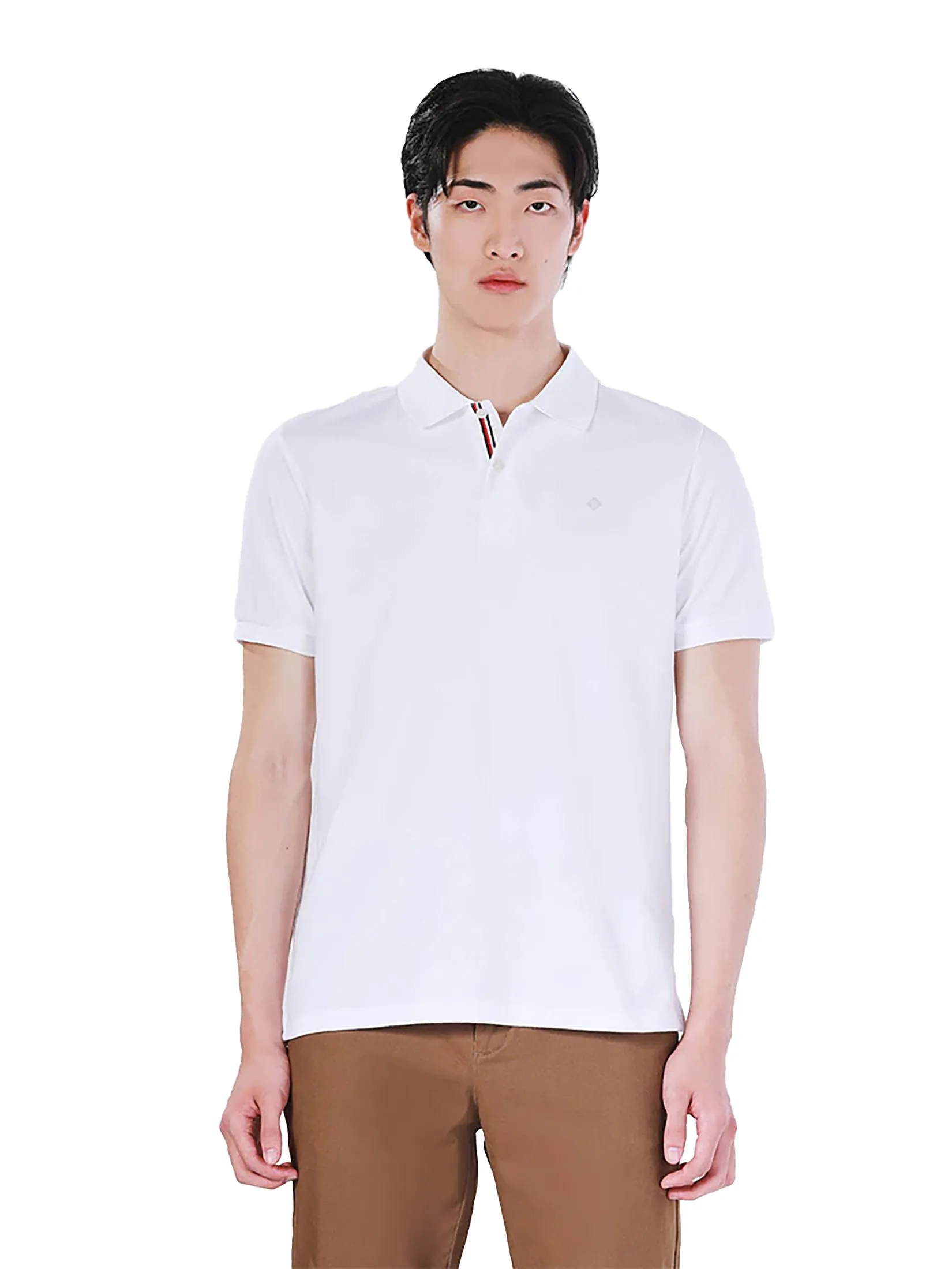 JOHN HENRY Men's Polo (Slim Fit) SDM White