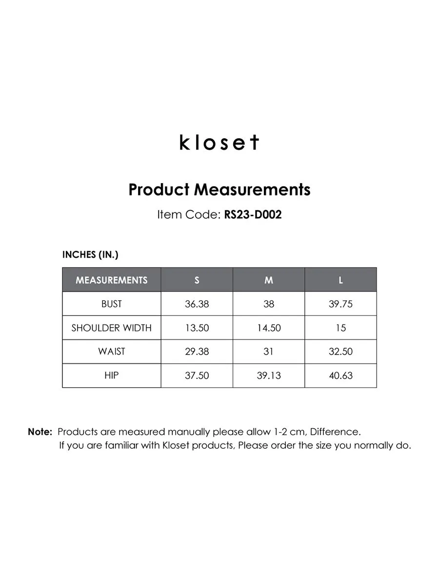 KLOSET (RS23)Flowers Lace Front Pockets Dress With Belt Green