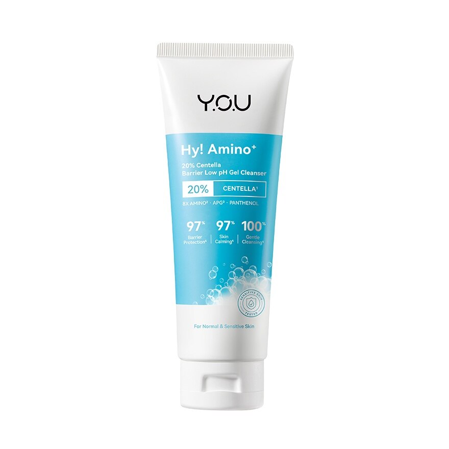 Y.O.U. Hy Amino+ 20 Centella Barrier Low pH Gel Cleanser 100g.