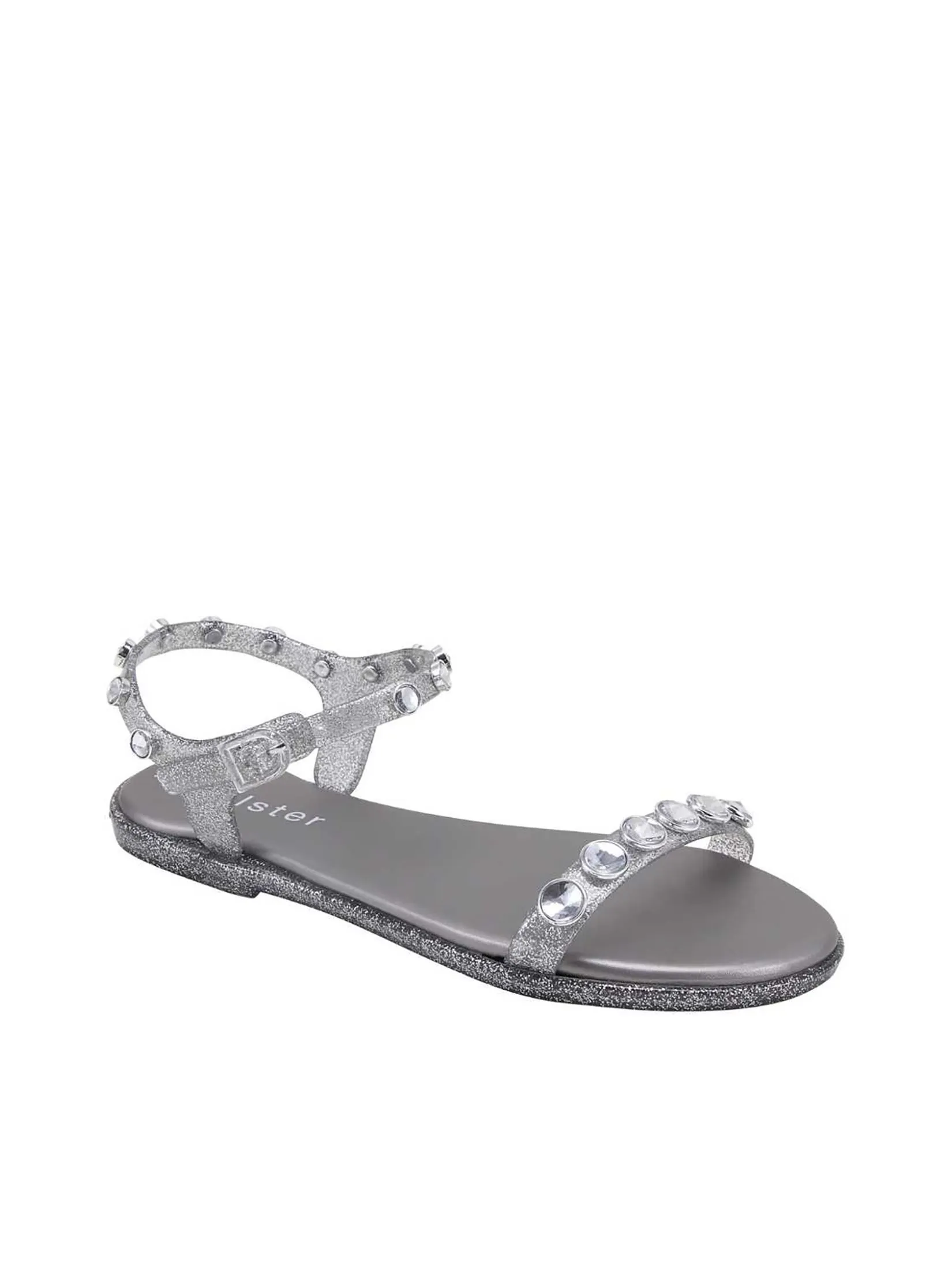 HOLSTER Women Sandals Halo Glitter Pewter