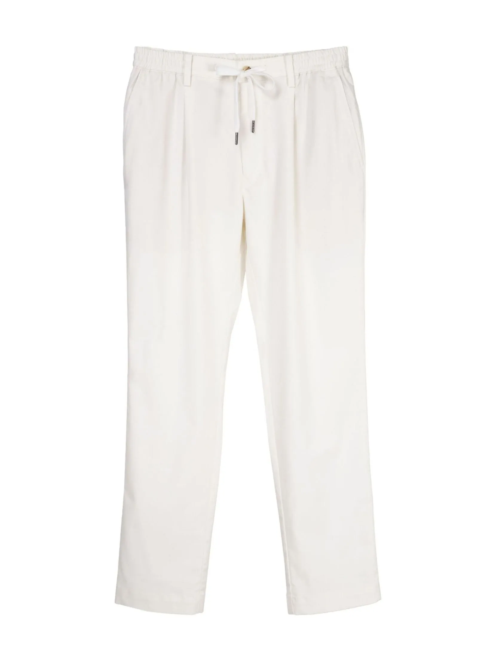 TAKEO KIKUCHI MEN WHITE TWILL UV PROTECTION ELEPHAR EASY PANTS