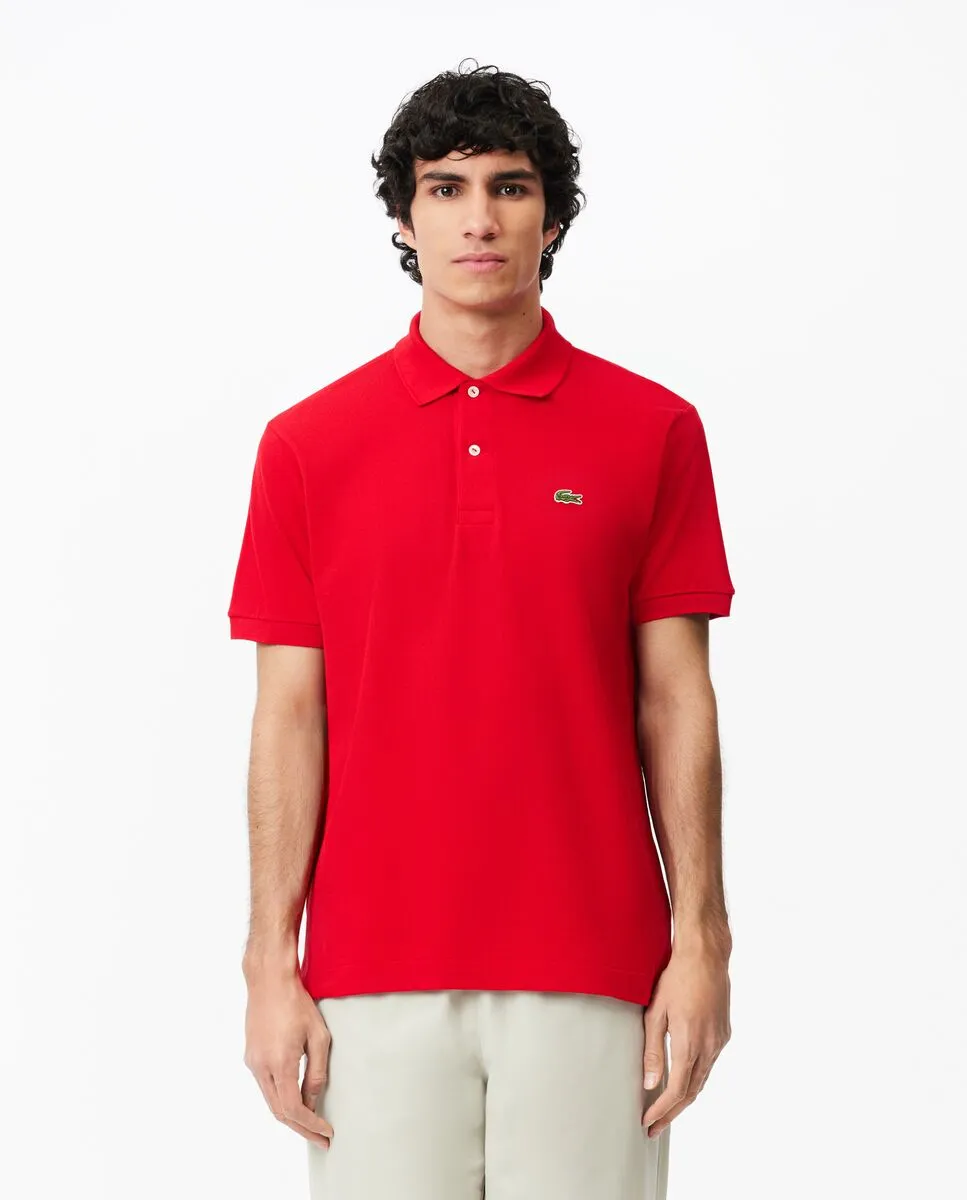 LACOSTE Original L.12.12 Petit Piqu  Cotton Polo Shirt Red Size - 2XL