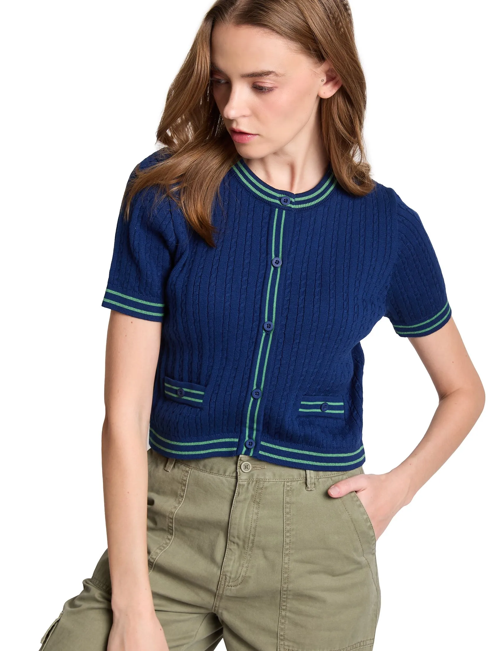 DEFRY 01 Women Cardigan Short Sleeves 2506PSSW072