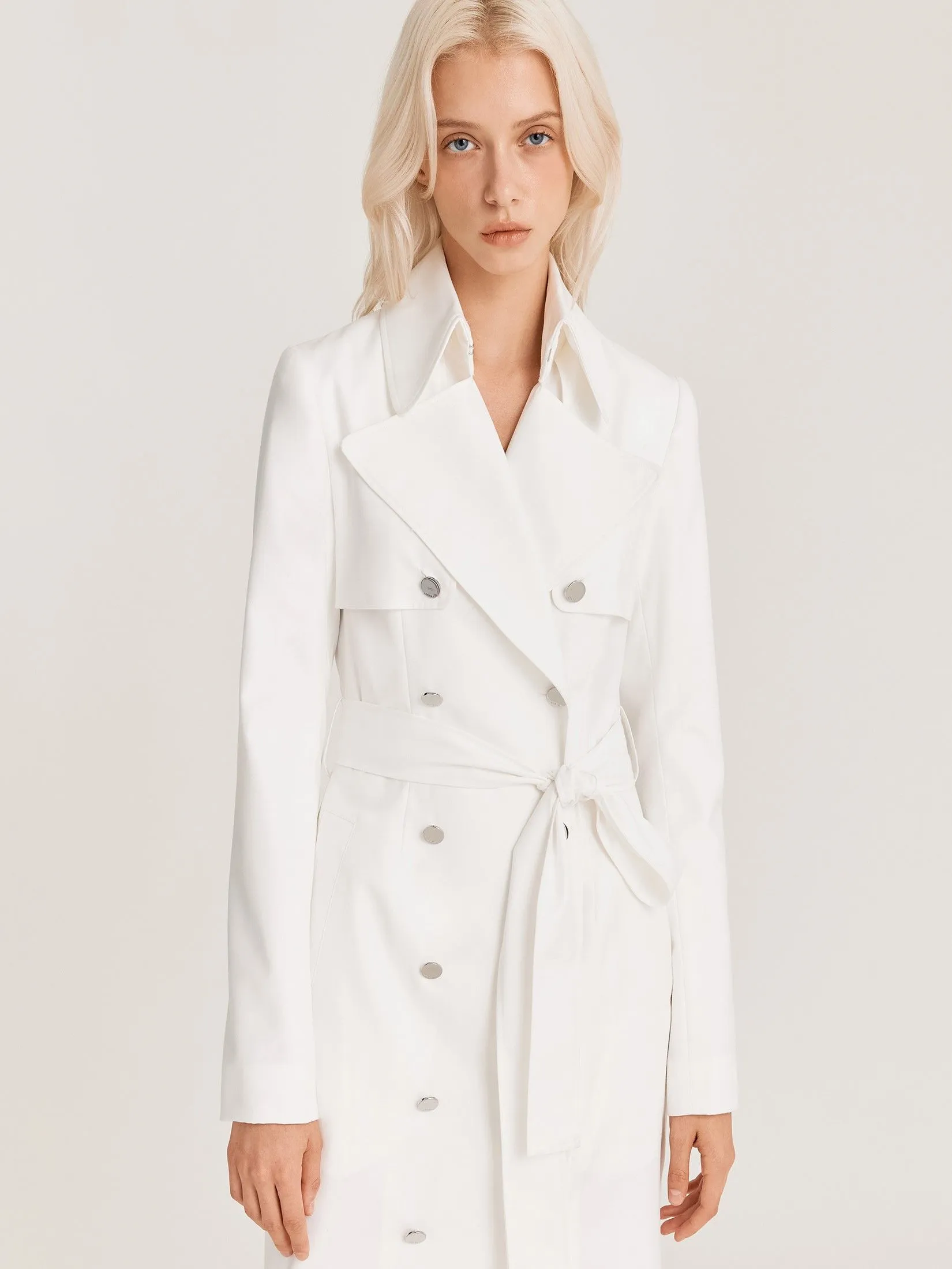ASAVA (AW24 )Milana Trench Women Dress White