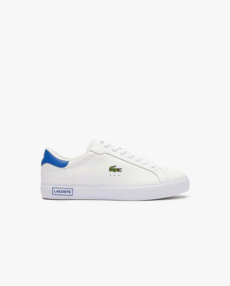 LACOSTE Men’s Powercourt Leather Trainers White