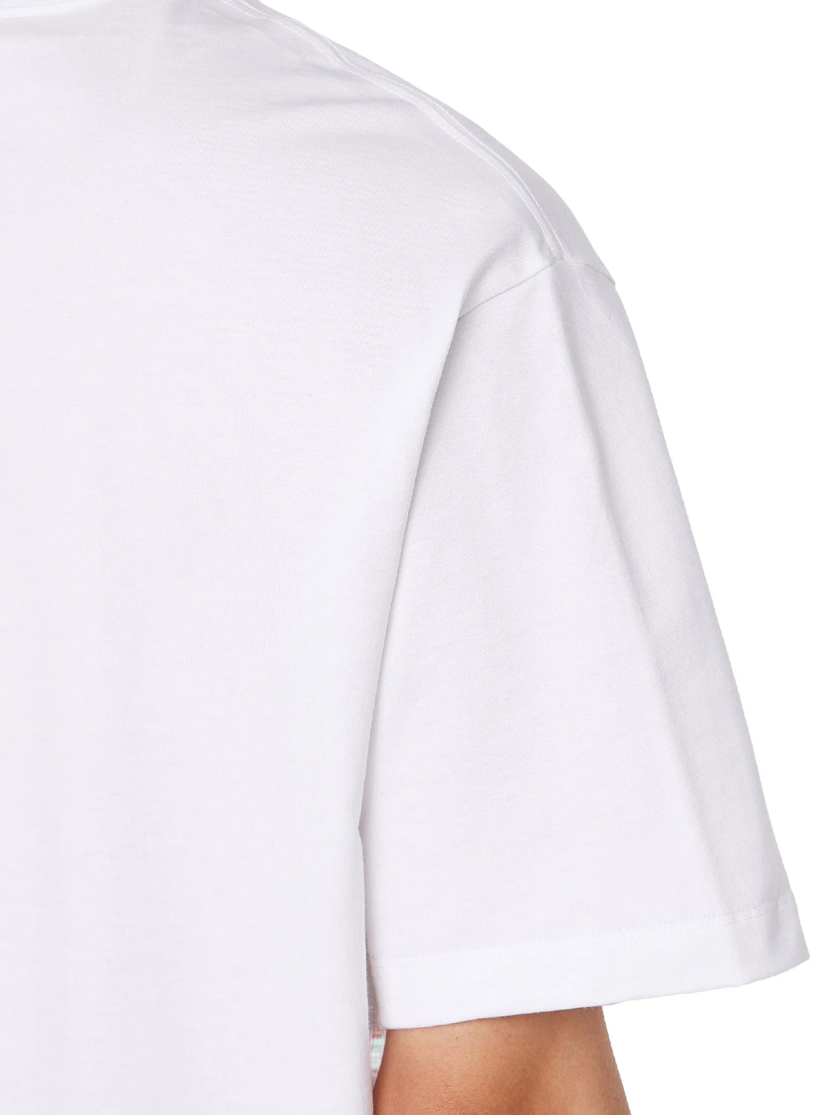 CALVIN KLEIN Men's Relaxed Fit New York Varsity Logo Short Sleeve T-Shirt White