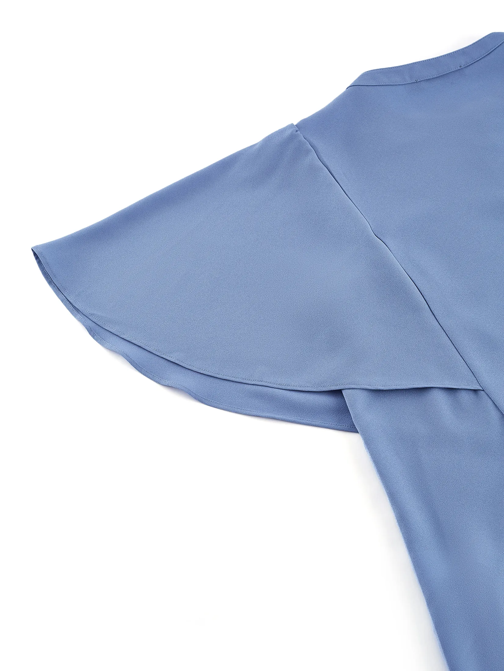 G2000 Women Clothing Stand Collar Blouse Regular Fit - Blue