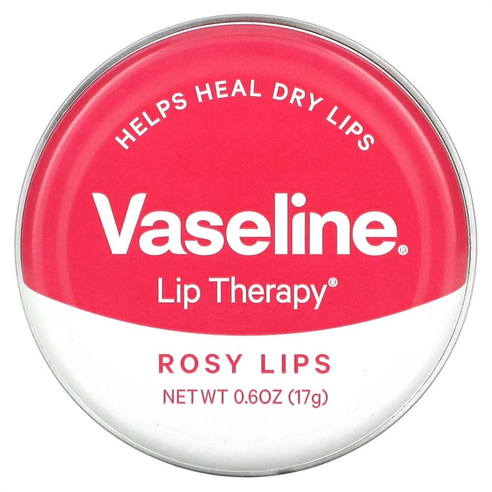 Vaseline, Lip Therapy, розовые губы, 17 г (0,6 унции) - VSL-53649-2 шт.|Масло какао