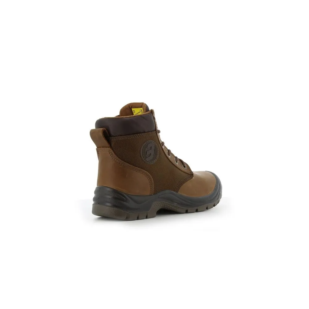 SAFETY JOGGER Brown Leather Safety Shoes DAKAR