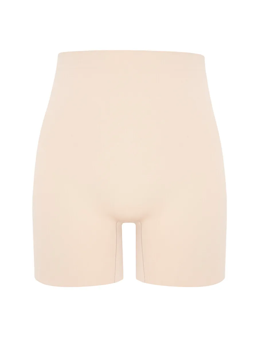 SABINA Seamless Shapewear Mid Waisted Shorts - Light Beige Size - 2XL