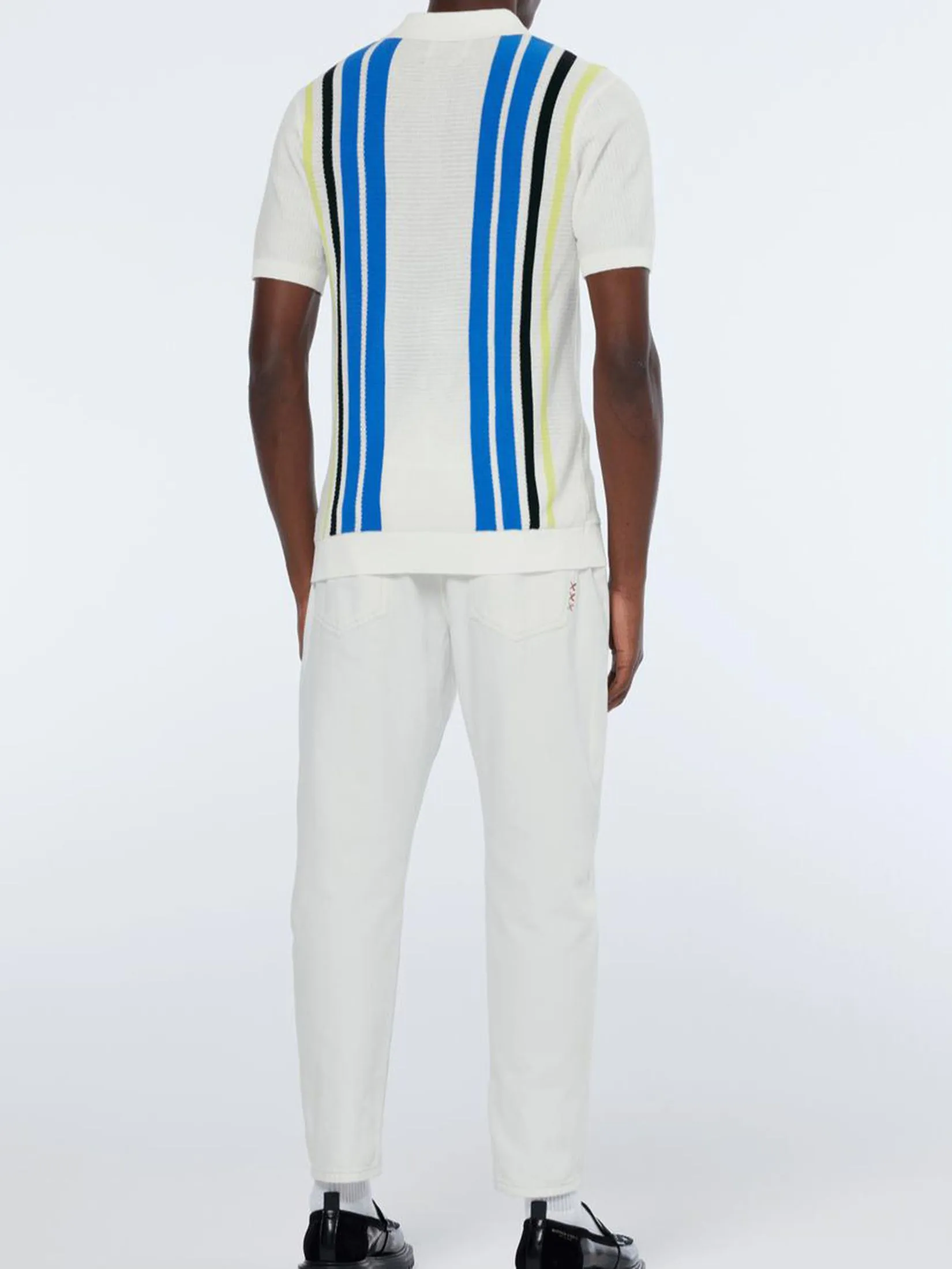 SCOTCH&SODA Men Polo Structured Knit Striped