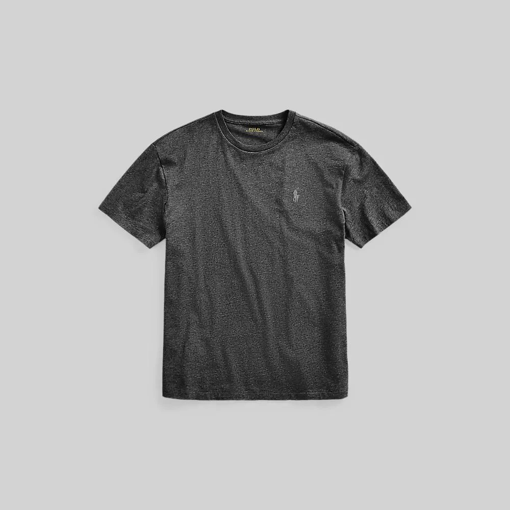 POLO RALPH LAUREN Custom Slim Fit Jersey Crewneck T-Shirt  MNPOTSH1N820684  001 BLACK