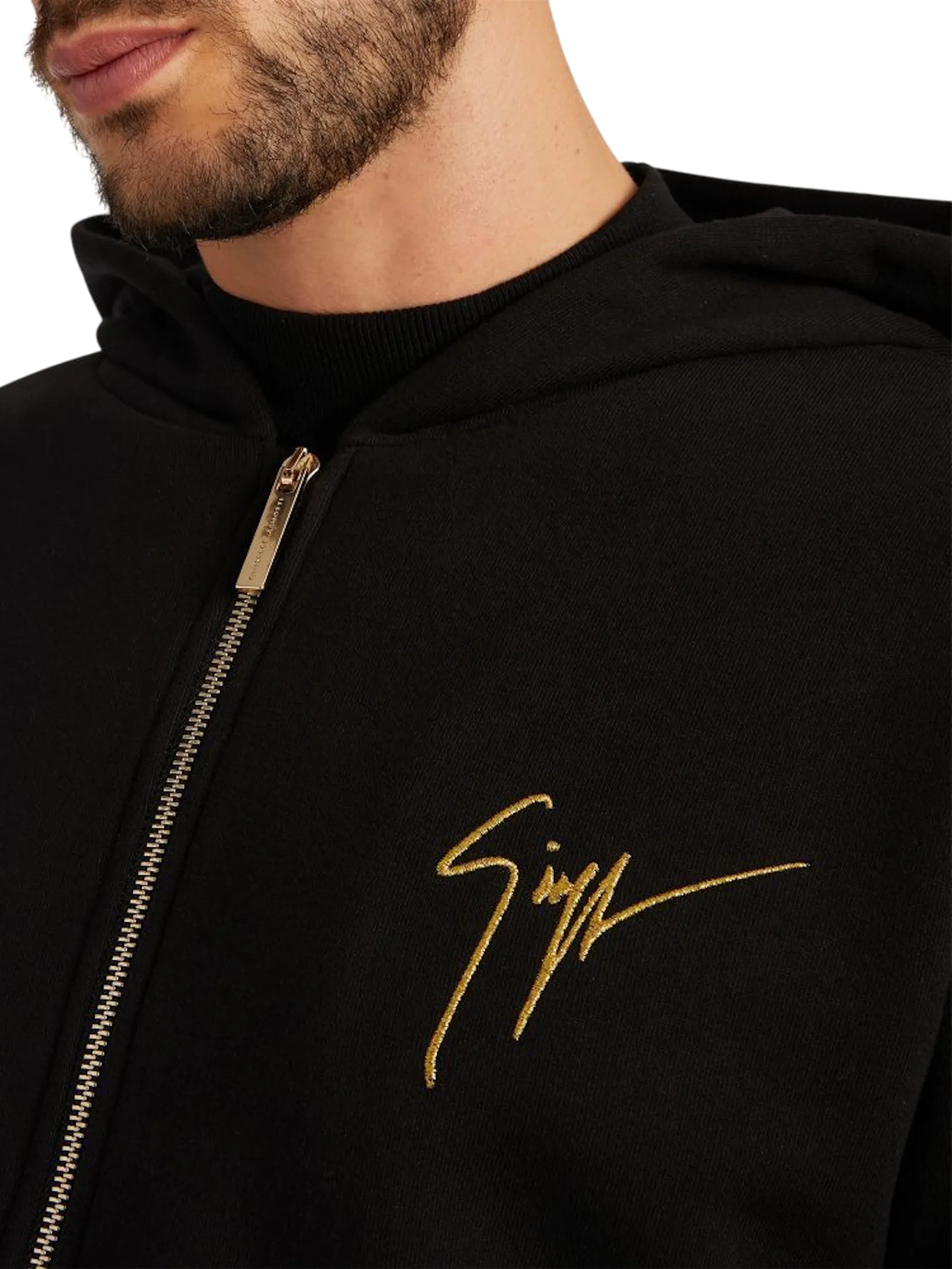 GIUSEPPE ZANOTTI MEN THE HOODIE LR-17 NERO BLACK