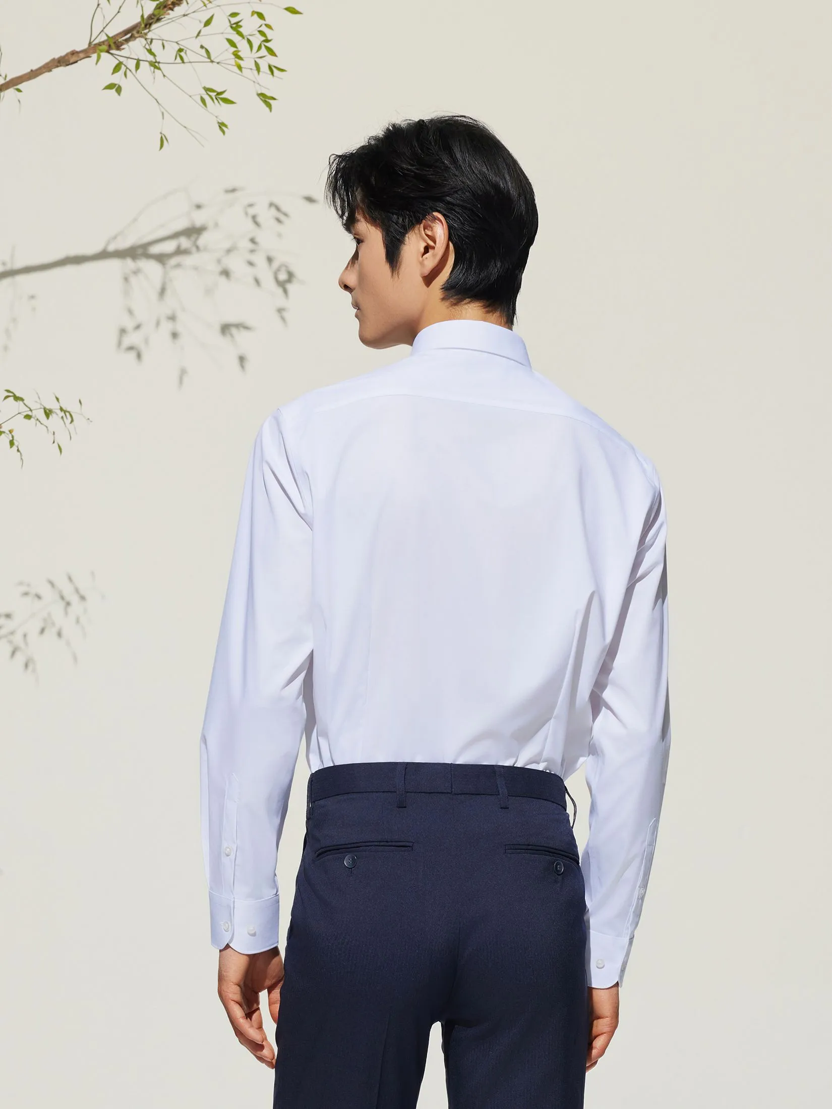 G2000 Men Clothing Non-Iron Silky Touch  Shirt Smart Fit - White