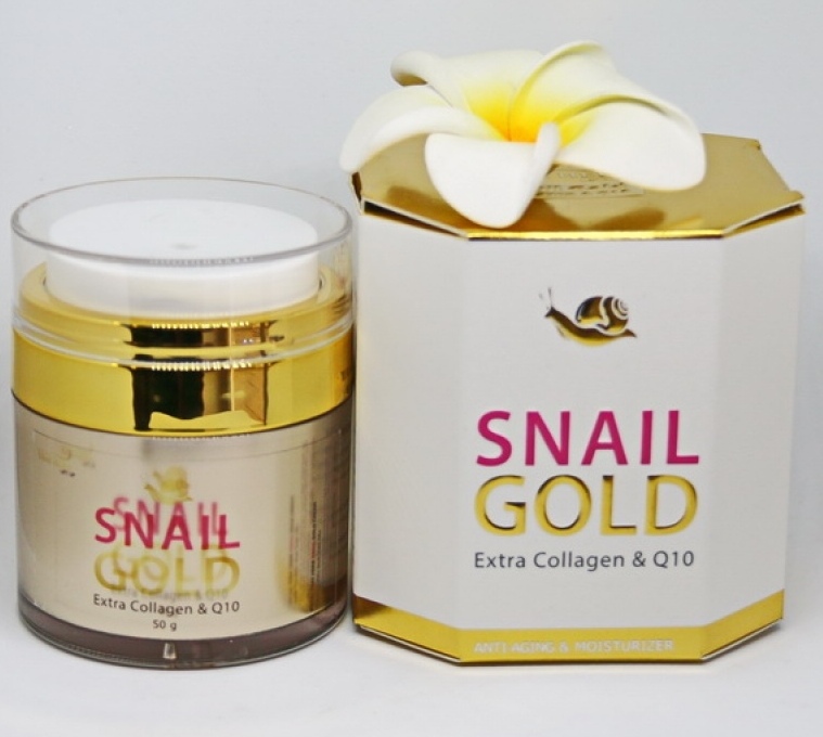 Улиточный крем с золотом и гиалуроновой кислотой Thai Herb 50 гр