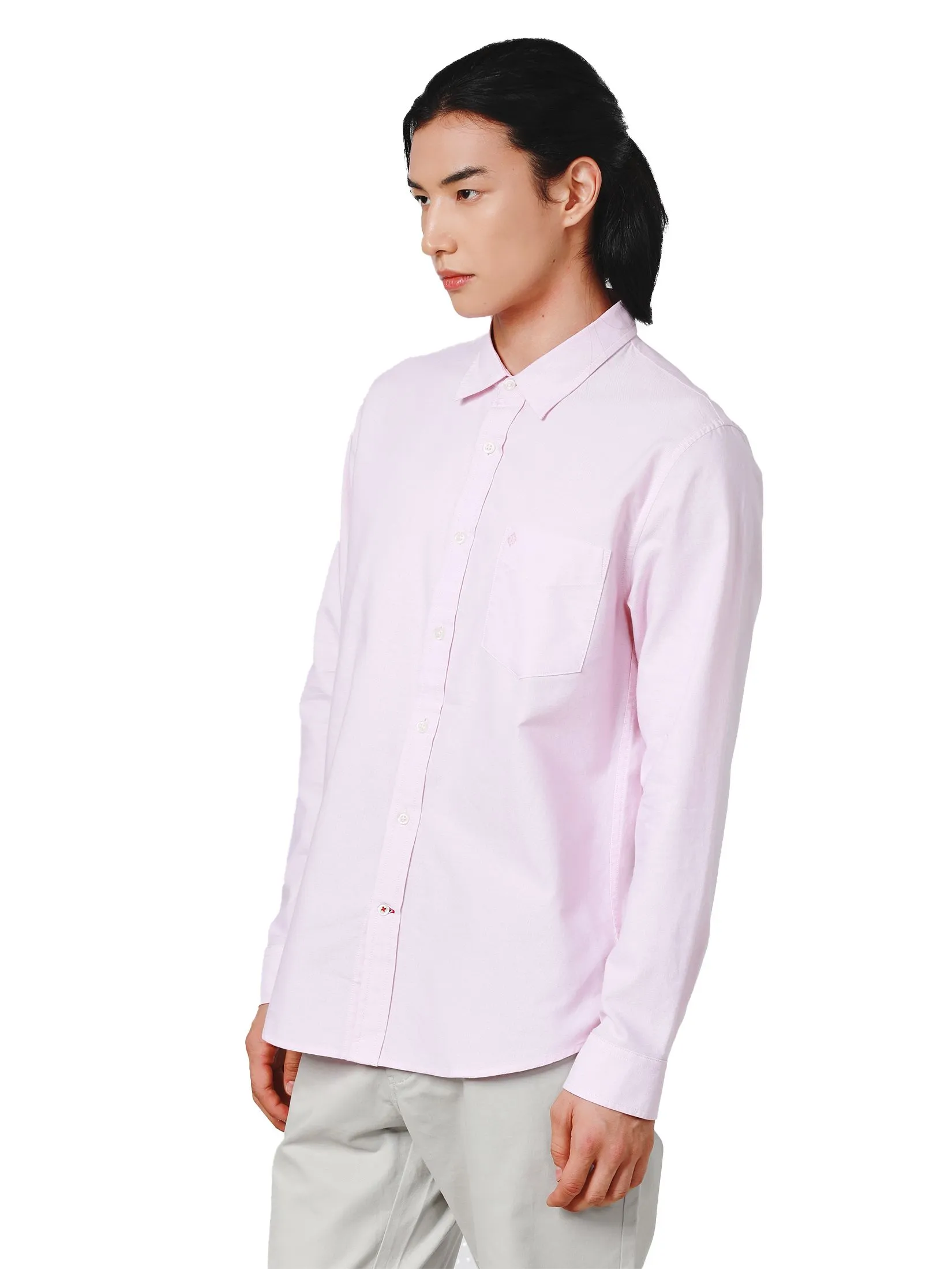 JOHN HENRY Men's Long Sleeves Shirts (Slim Fit) ESSENTIALS Pink