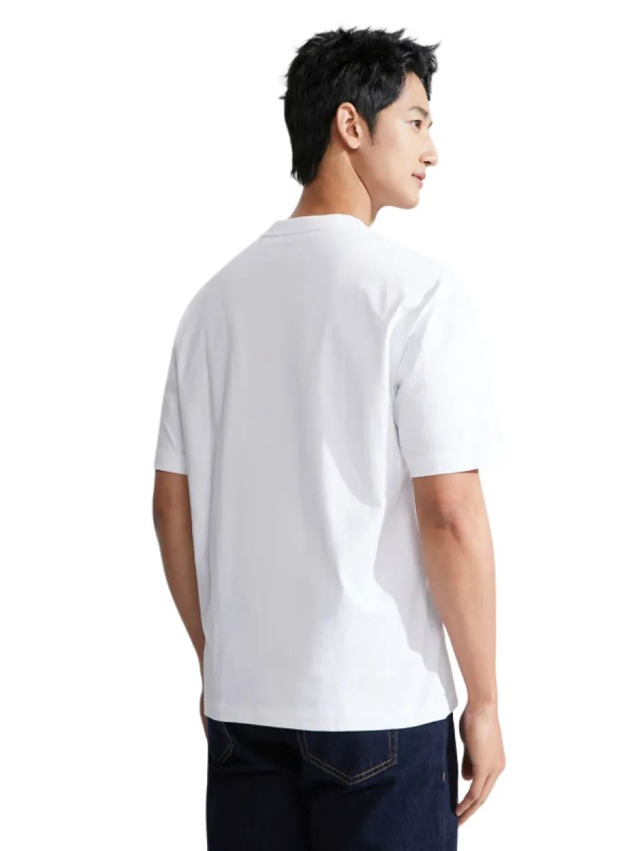 CALVIN KLEIN Men s Relaxed Fit Standard Logo Crewnk Tee White