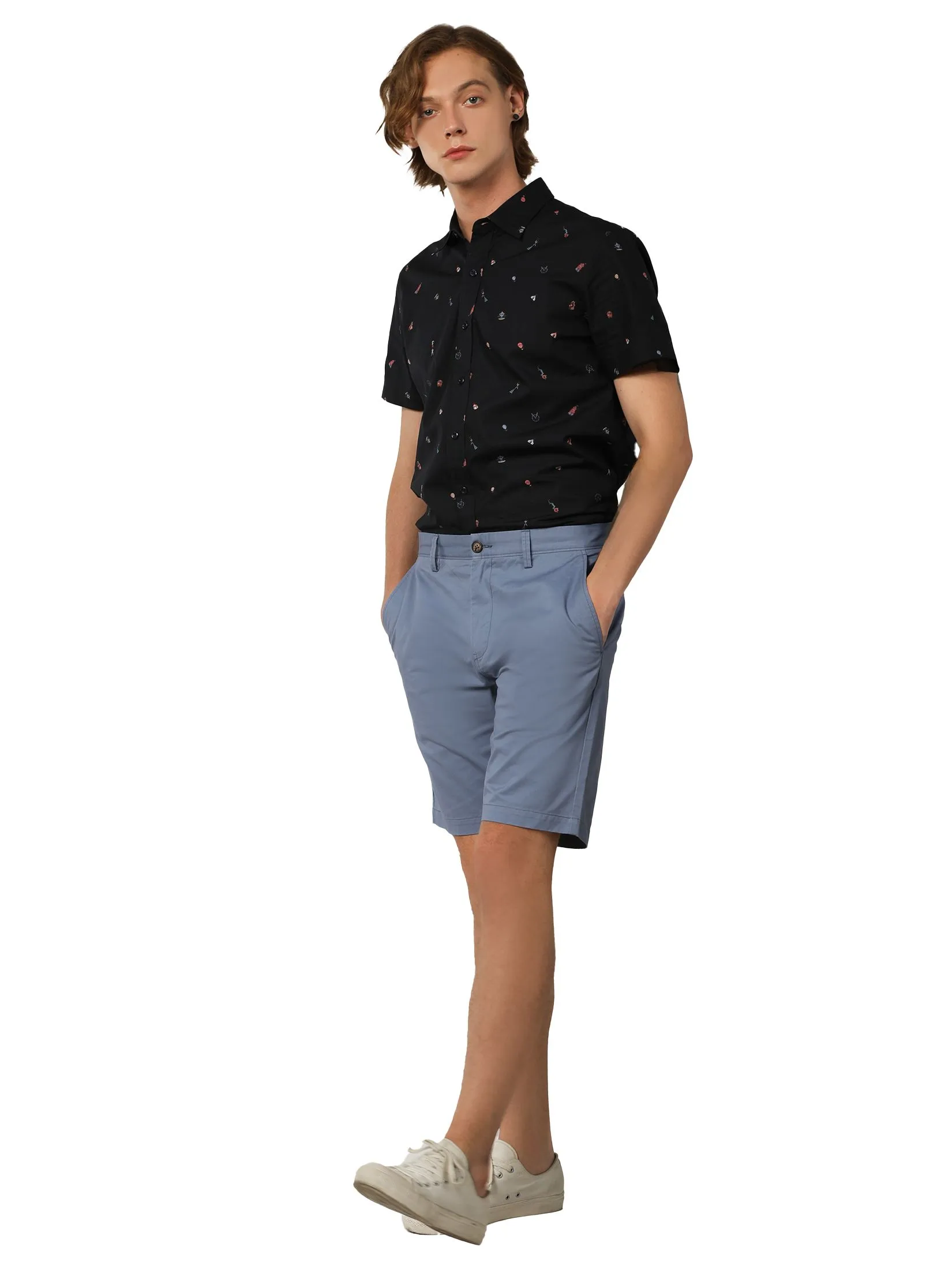 JOHN HENRY Men's Shorts (Slim Fit) MERRIMENT Blue