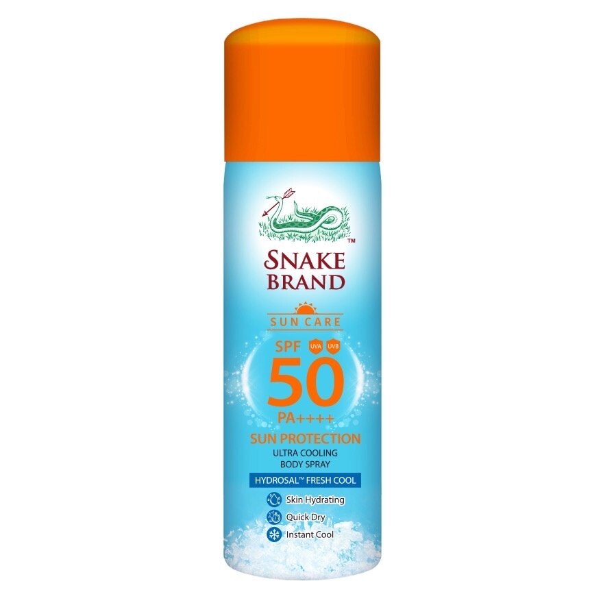 Snake Brand Sun Care Sun Protection Ultra Cooling Body Spray SPF50 PA++++ 30 Ml. - Blue