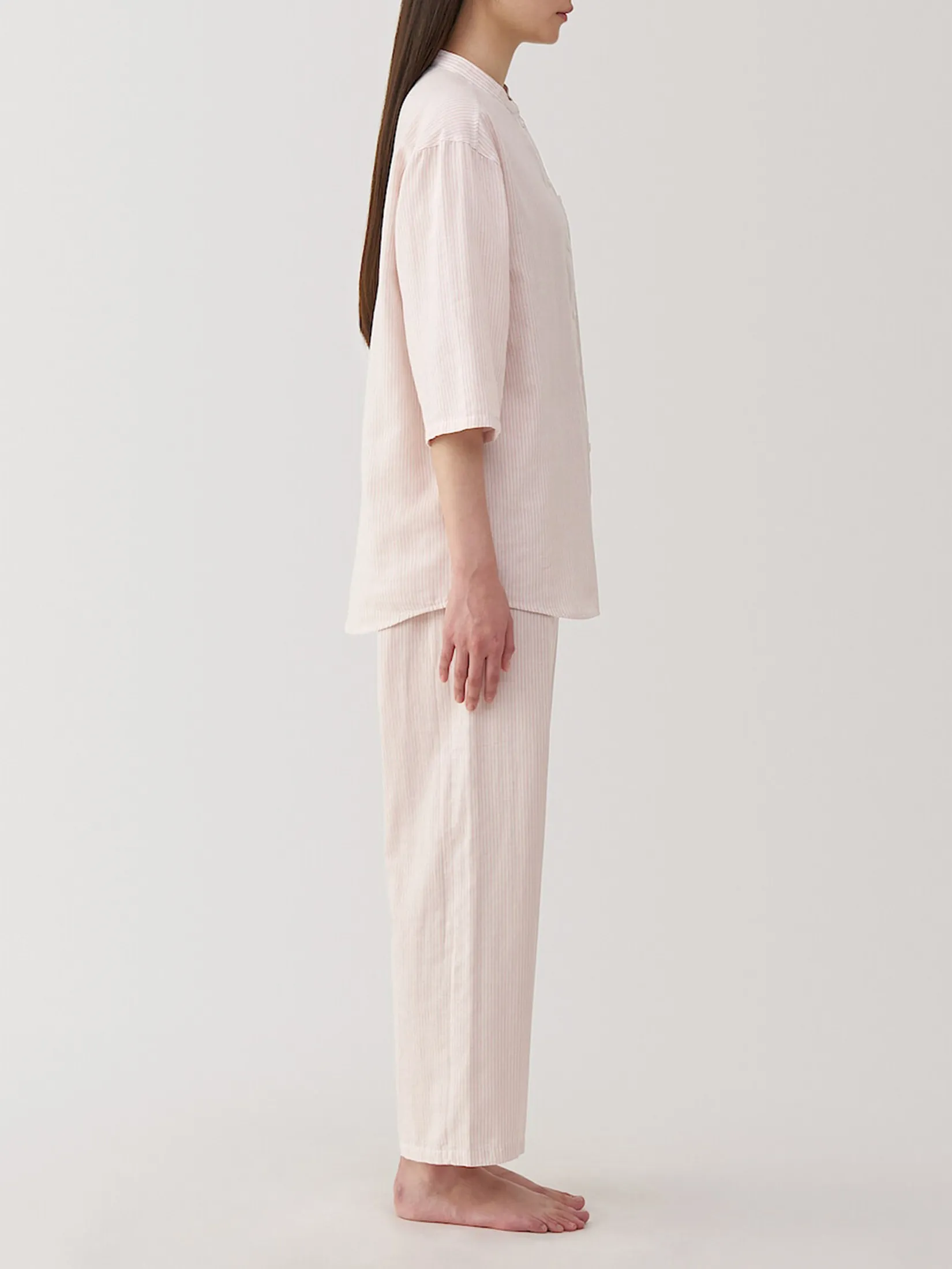 MUJI Women Pyjamas Seamless Thin Gauze 3/4
