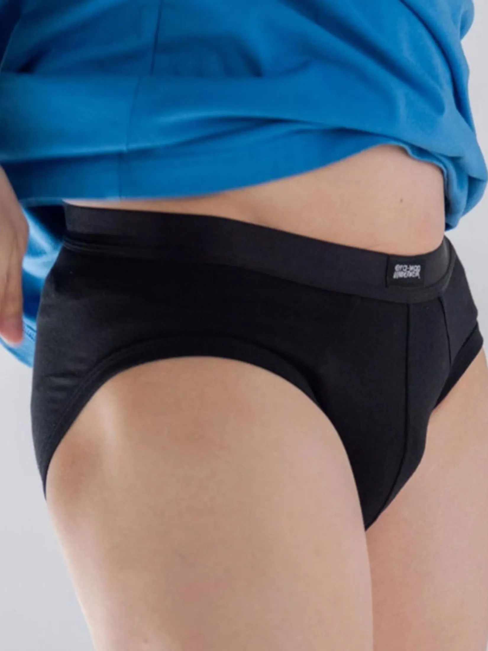 ERA-WON Men's Underwear bikini Zinc Plus Anti-bacteria Black 4 Pcs.