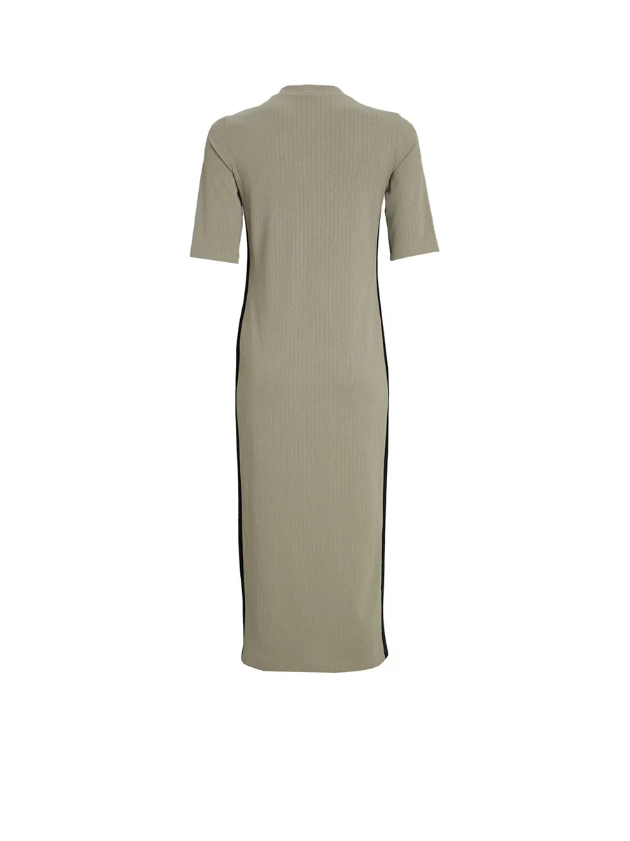 MONARCH Texture Stripe Color Block Knit Dress M99P075062 Green