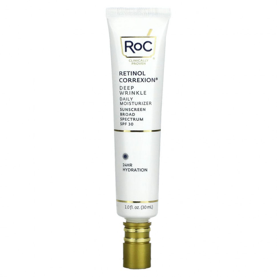 RoC, Retinol Correxion, ежедневное увлажняющее средство против глубоких морщин, SPF 30, 30 мл (1 жидк. Унция)