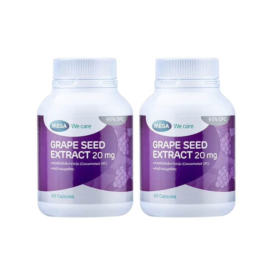 Mega we care Grape Seed 60 Capsule x 2