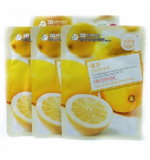 Тканевая осветляющая маска с лимоном Belov 10 шт