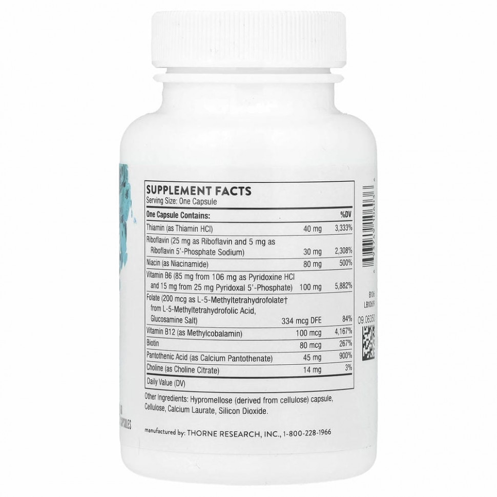 Thorne Research, B-Complex #6, 60 капсул