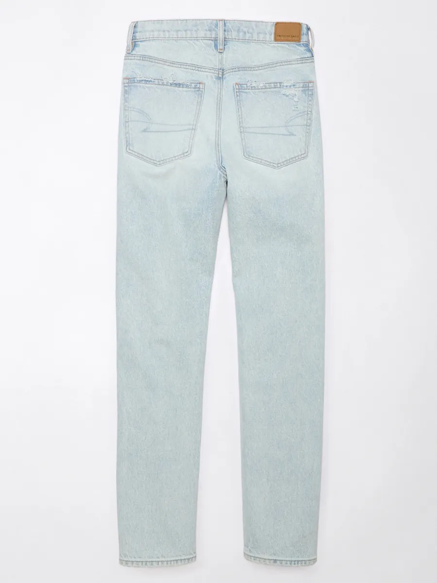 AMERICAN EAGLE WOMEN SUPER HIGH-RISE STRAIGHT JEANS 946 CRUSHED ICE