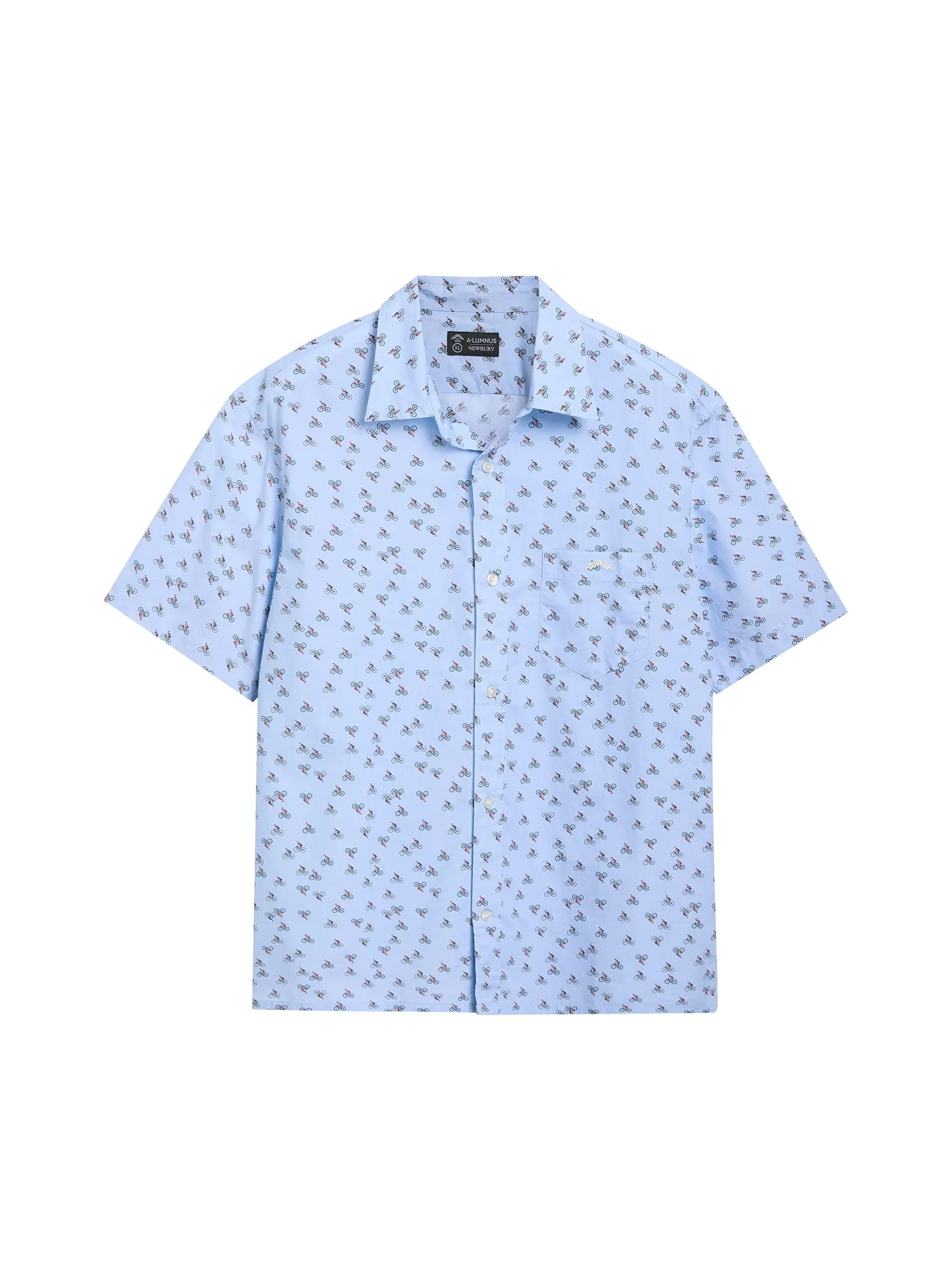 ALUMNUS Men Shirt Short Sleeves 2510SSRL30 Blue