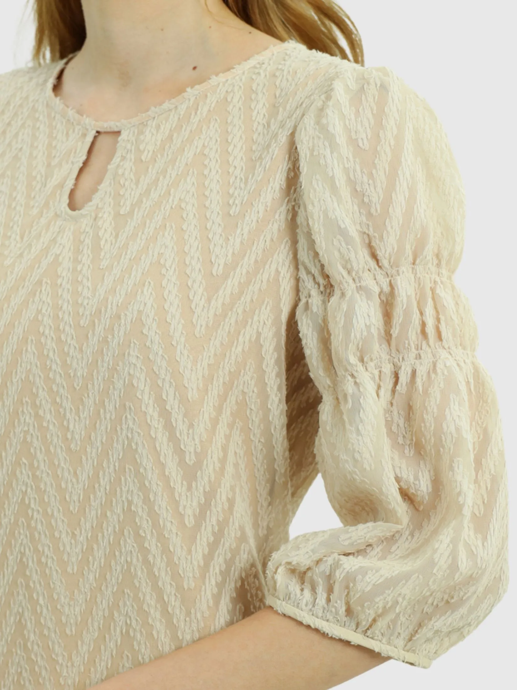 VERONIQA Women Dress Long Sleeves Uragiri Beige