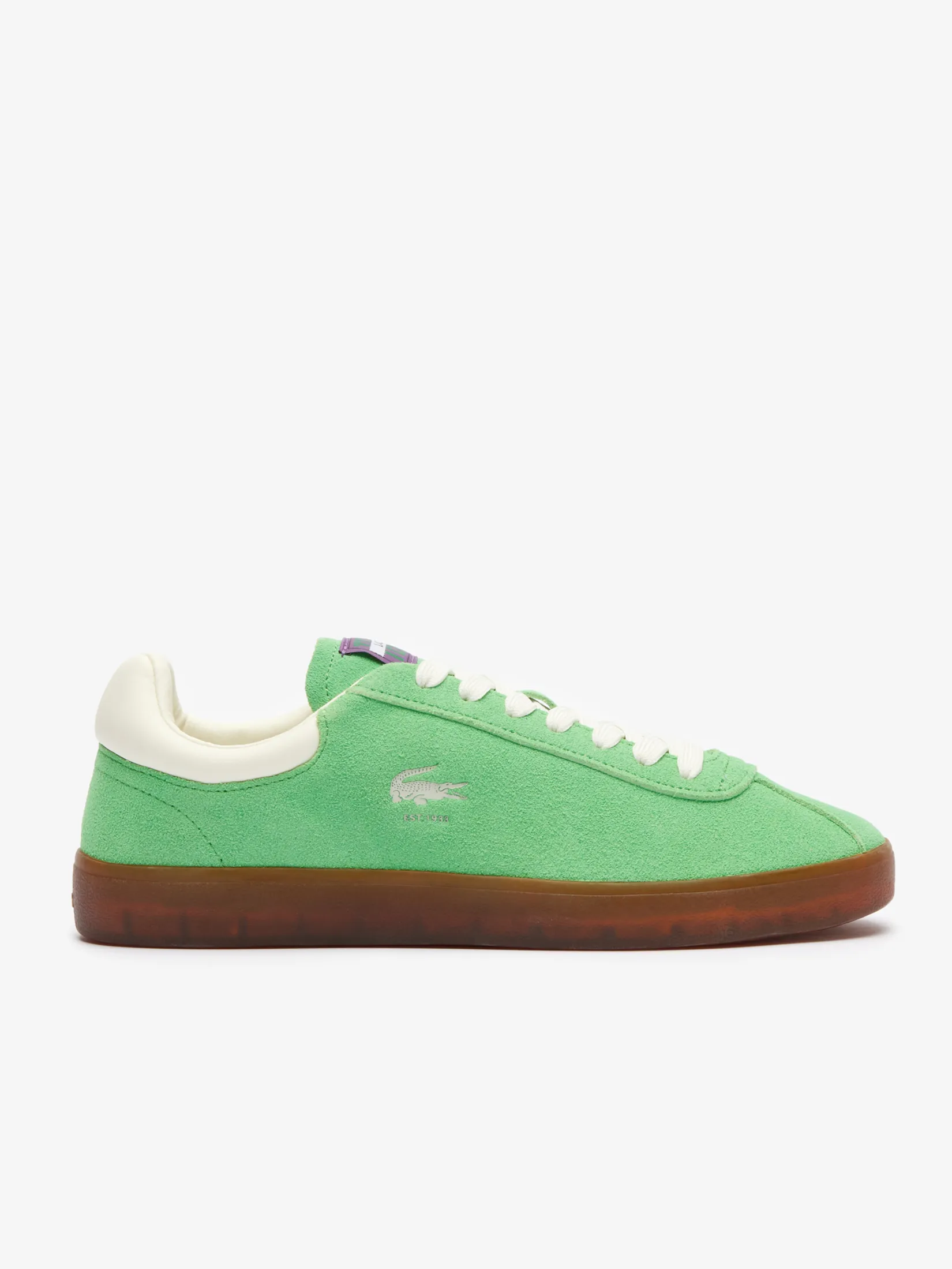 LACOSTE Men’s Baseshot Suede Trainers Green