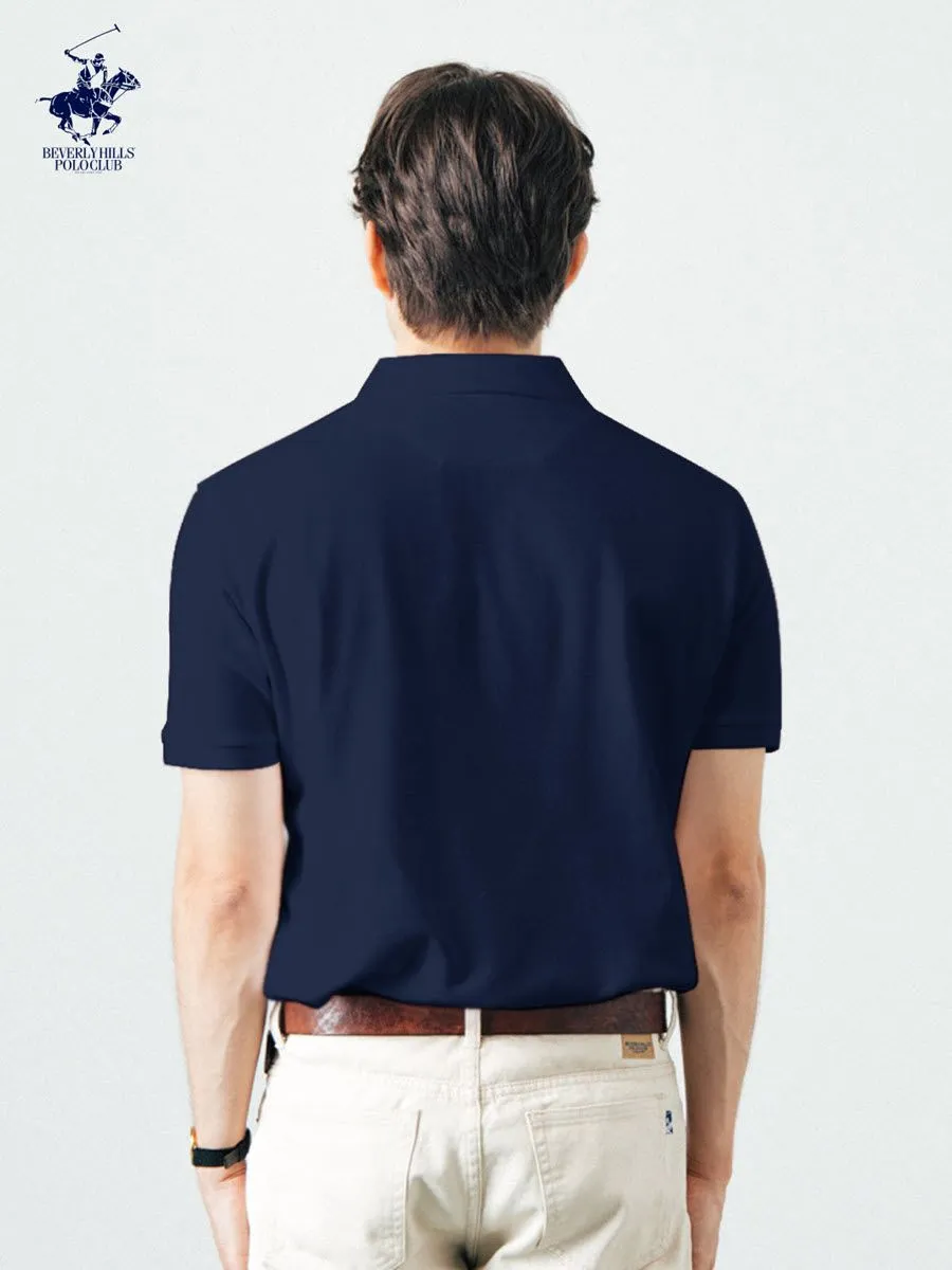 BEVERLY HILLS POLO CLUB Dark Blue Men Polo Shirts Model BN2B166