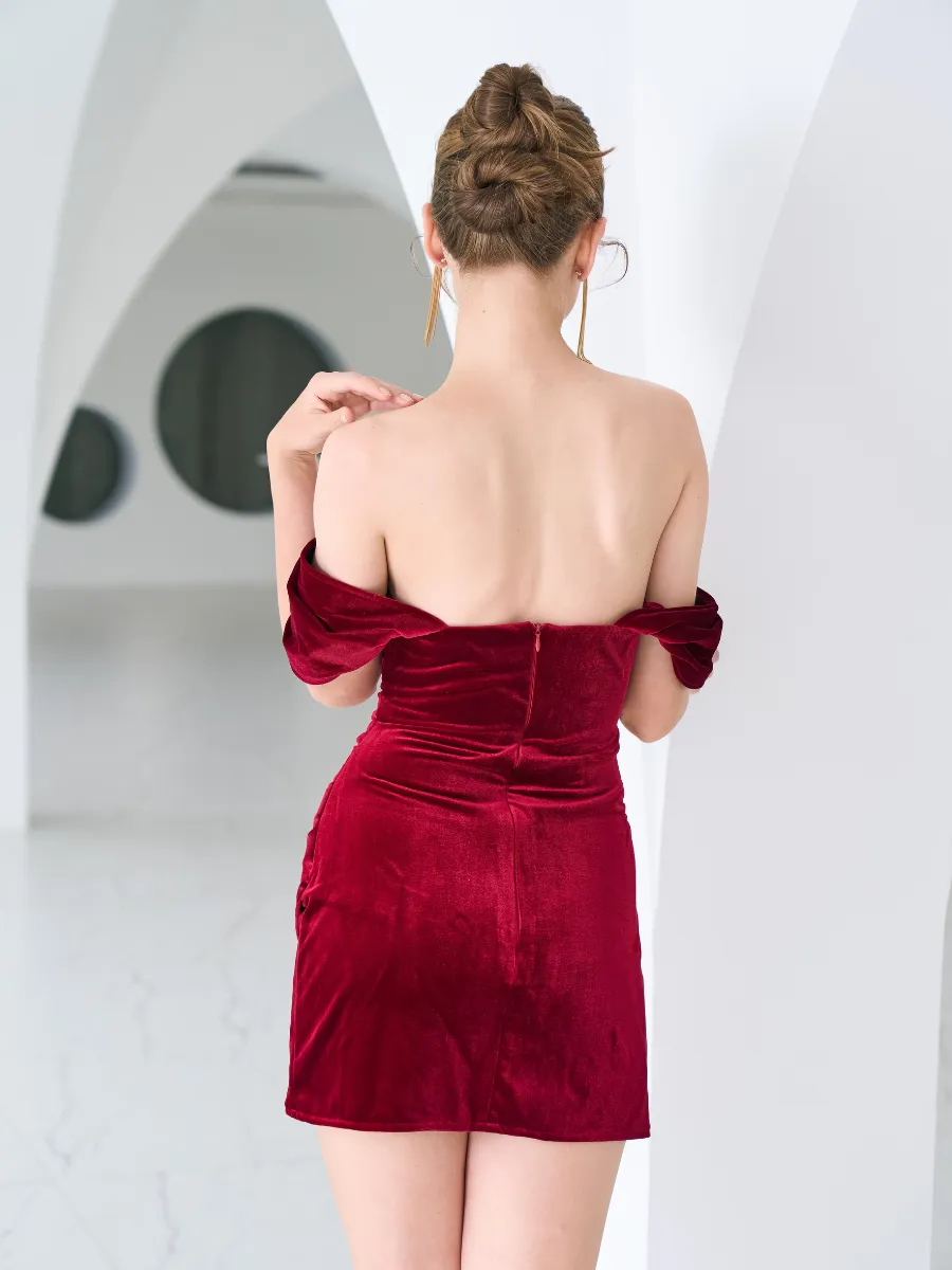 ROSE THE LABEL Burgundy-Rosie dress