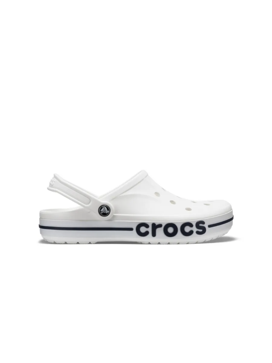 CROCS UNISEX S BAYABAND CLOG  - WHITE/NAVY