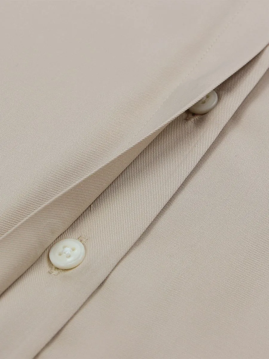 GIORDANO Women's Twill Acute Collar Shirt  Khaki