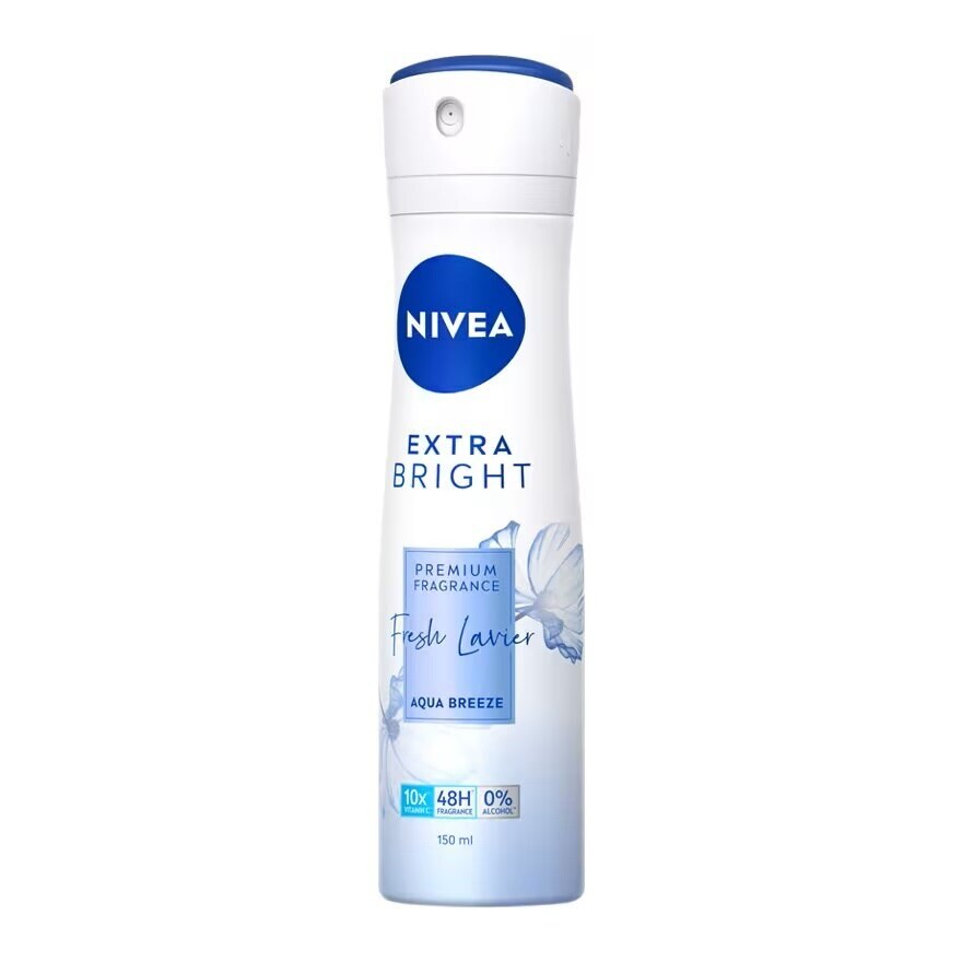 Nivea Extra Bright Premium Fragrance Fresh Lavier Aqua Breeze Spray 150 Ml.