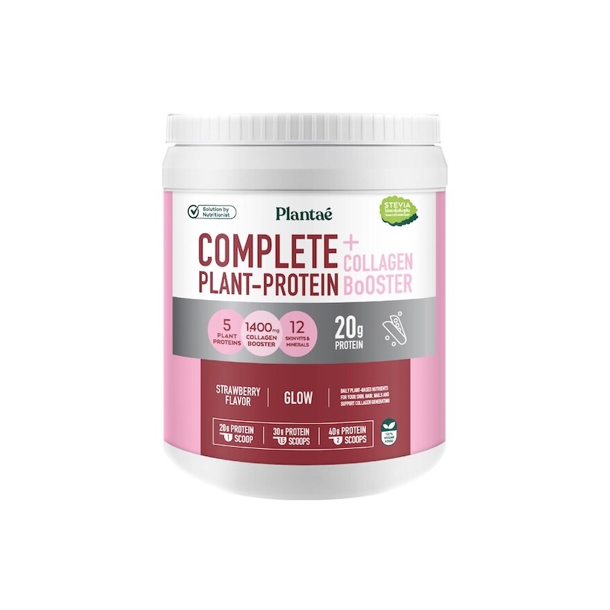 Plantae Plant Protein +Collagen Booster Strawberry 800 g.