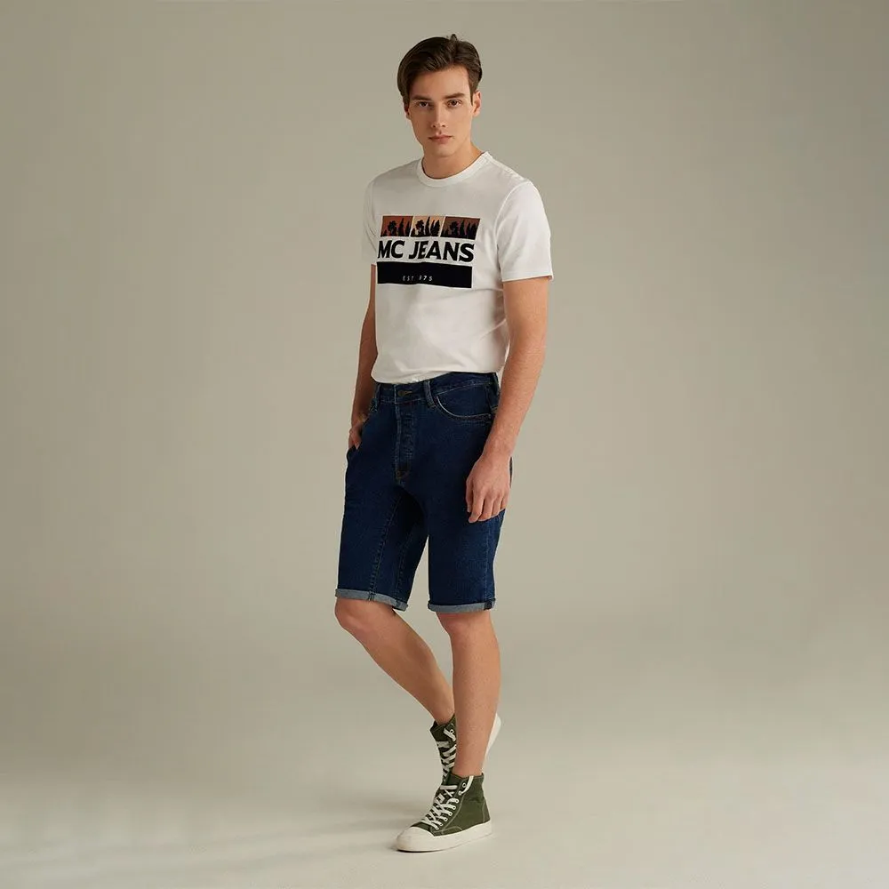 MC JEANS Men's denim shorts Dark Blue MCJZ042 Size - L