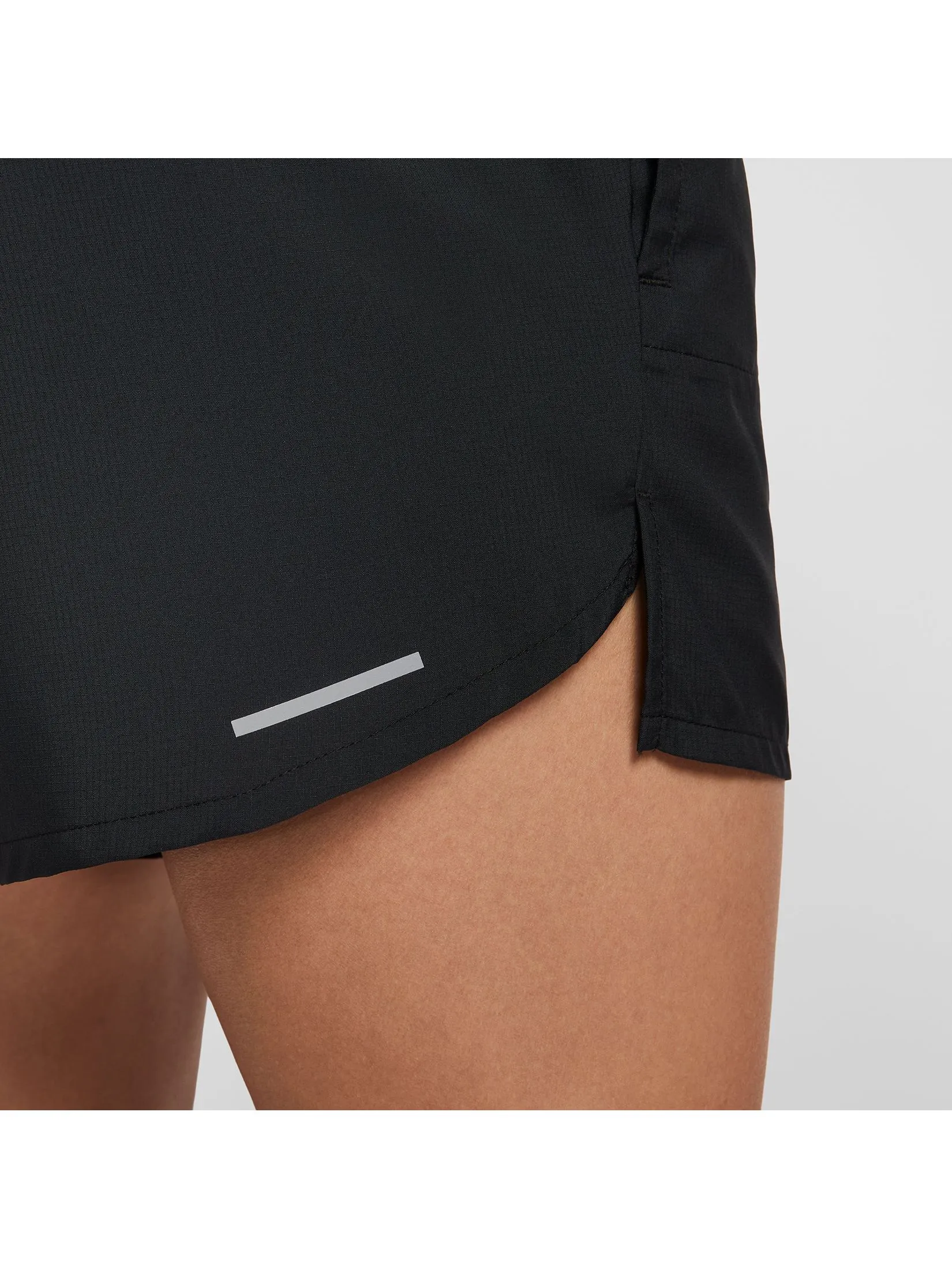 NIKE Men Running Shorts Stride Dri-Fit 5" Brief-Lined HV2133-010 Black/Bright Crimson
