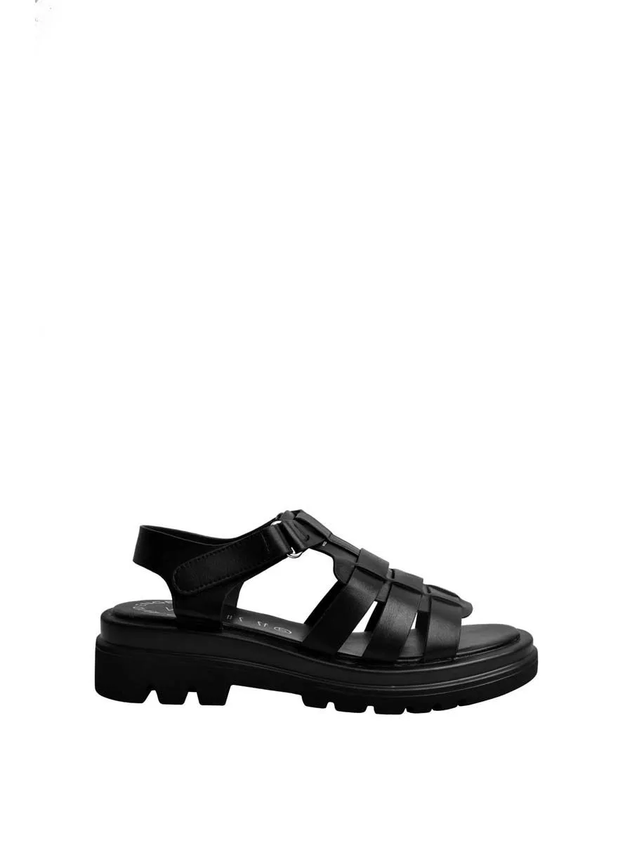 VILLAINS SF PERCY Women's Flat Sandals BLACK