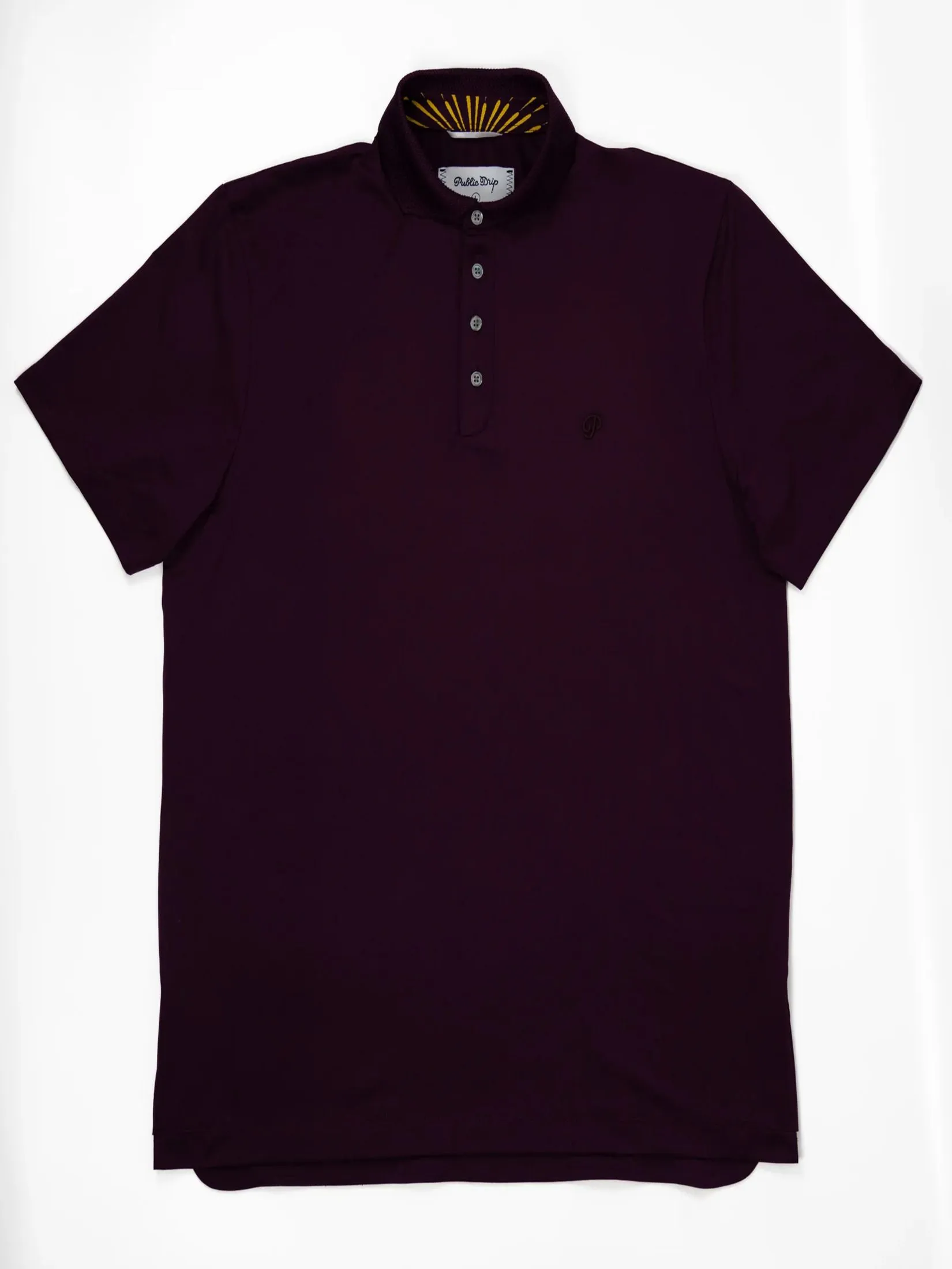 PUBLIC DRIP PUBLIC ATHLETE TONAL POLO IN MAROON