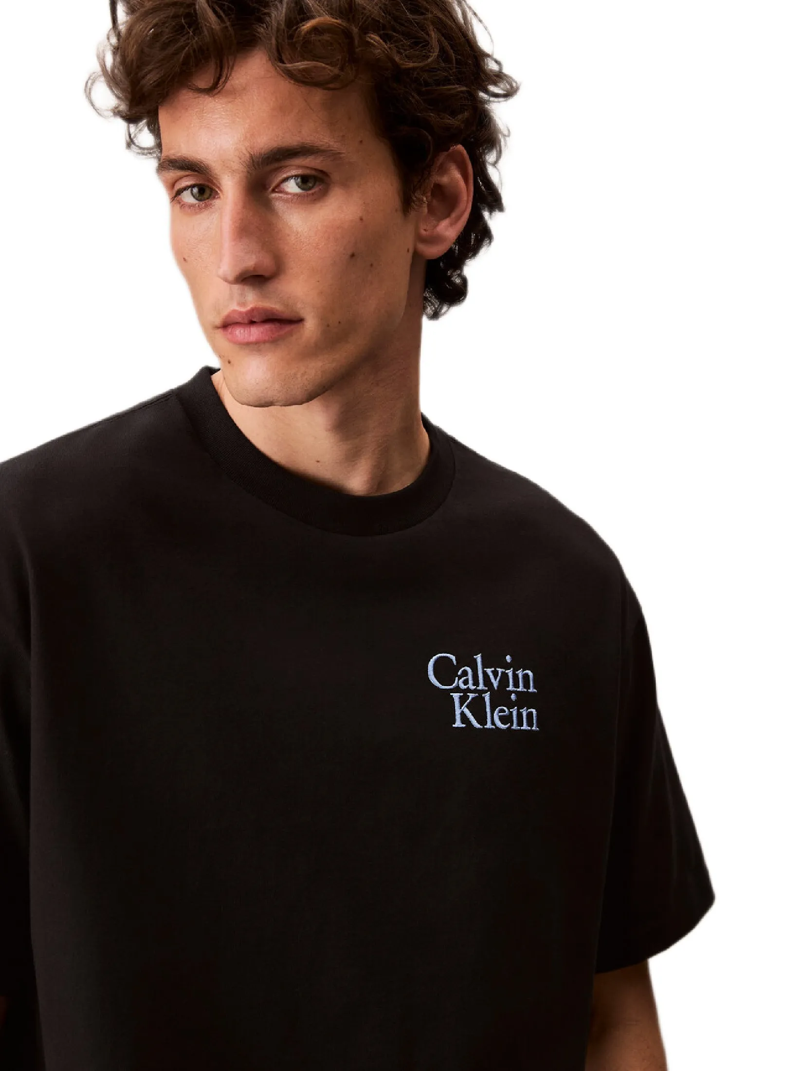CALVIN KLEIN Men s Relaxed Fit Resort Logo Short Sleeve T-Shirt Black